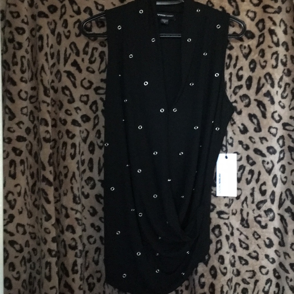 New eyelet wrap sleeveless top